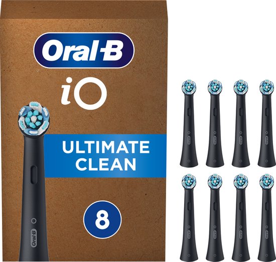 Oral-B iO Ultimate Clean Black – Aufsteckbürsten für Zahnbürste – 8er-Pack