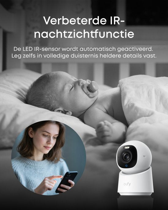 eufy Security Indoor-Kamera E30 – Indoor Cam – Haustierkamera mit App – Petcam – 4K UHD – Schwenken und Neigen – KI-Erkennung von Menschen und Haustieren – Farb-Nachtsicht – Kompatibel mit Apple HomeKit – Zwei-Wege-Kommunikation – Lokale Speicherung – Kei