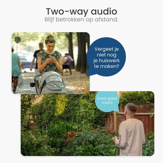 Gologi Superior Außenkamera - Außenkamera mit Nachtsicht - Kabelgebundene Sicherheitskamera - Sicherheitskamera - 3MP - Mit Wifi und App - Weiß