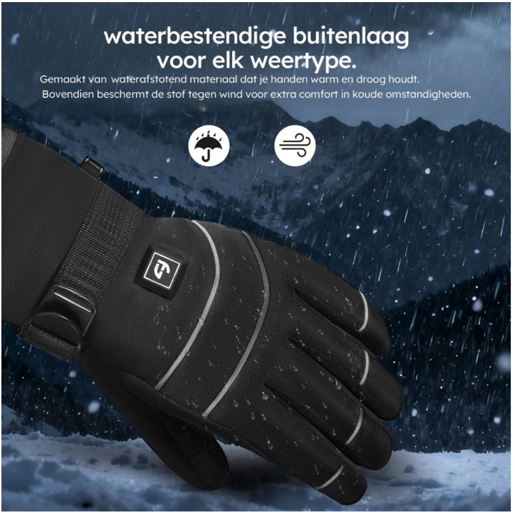 Saaf - Beheizte Handschuhe Pro - Größe XS - Schwarzes Polyester - 3 Wärmestufen & wiederaufladbar - Wasser- & Windabweisend - Optimaler Komfort