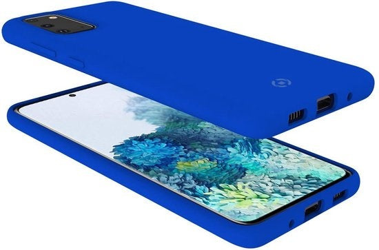 Celly Feeling Samsung S20 Fall - Silikon außen mit Anti-Kratz-Innenseite - Blau