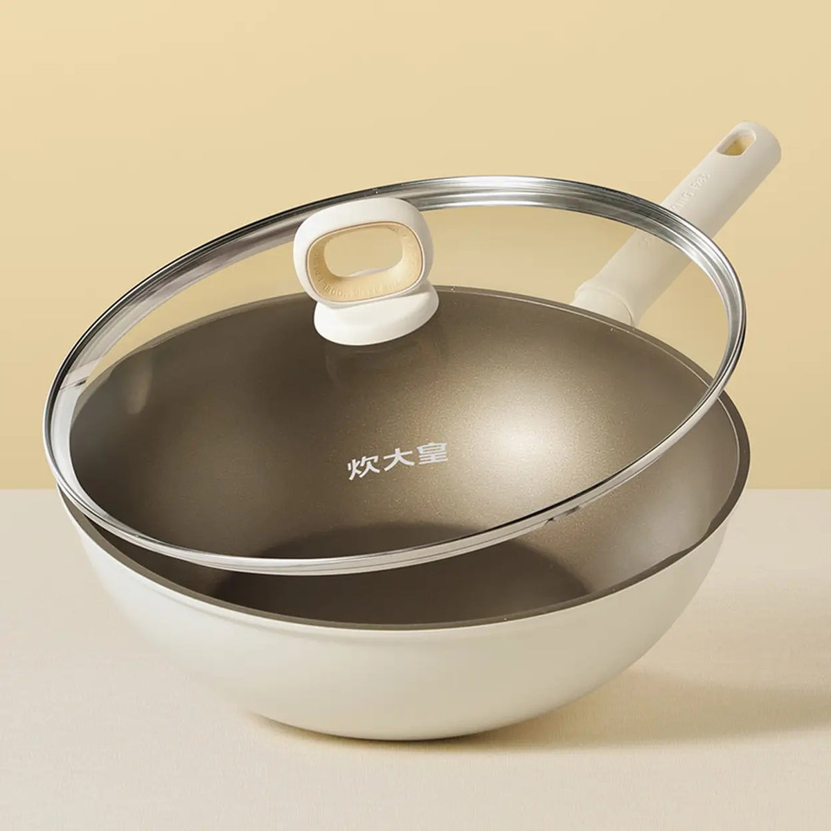 COOKER KING Wokpfanne mit Glasdeckel – Antihaftbeschichtung – 32 cm
