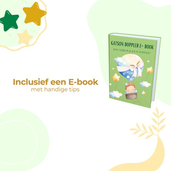 Gatson Premium Doppler - Inklusive E-Book und Doppler-Gel, USB wiederaufladbar - Doppler Baby - Baby-Herz-Monitor - Baby-Dusche-Geschenk - Schwangerschaft