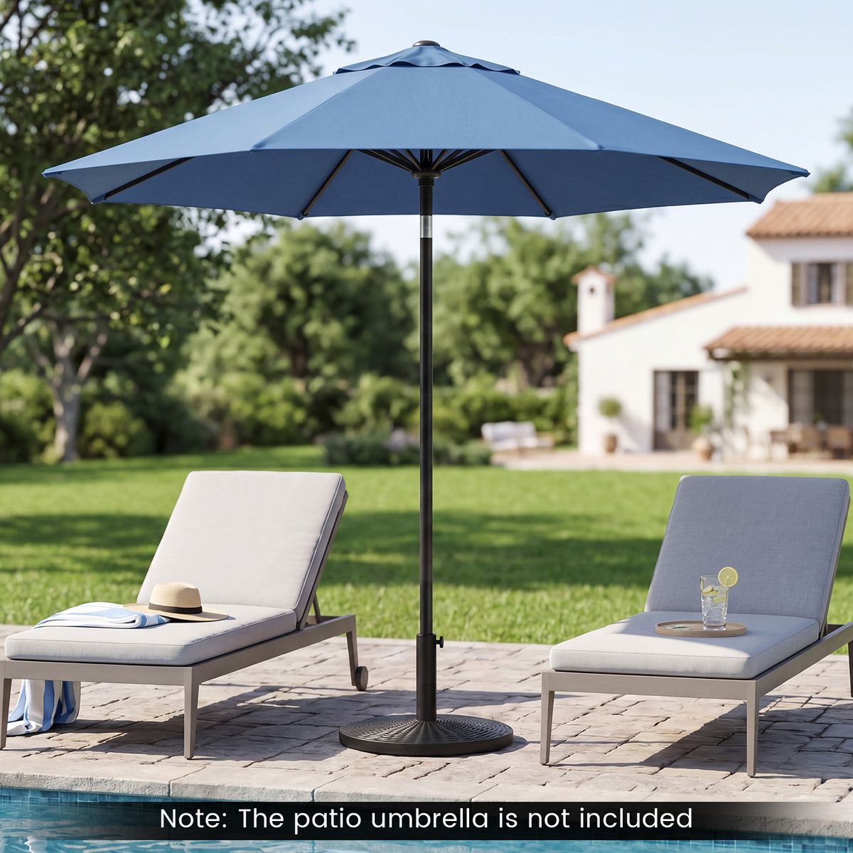 Coast Sonnenschirmständer – Rattan-Optik – mit Betonfüllung – für Sonnenschirmstangen 38/48 mm – schwarz