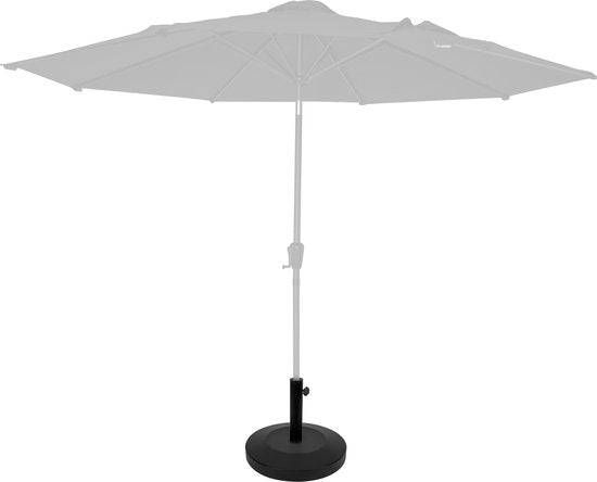 VONROC Sonnenschirmsockel rund - 25kg - Beton und pulverbeschichteter Stahl - Geeignet für Mastdurchmesser 35/38/48mm - Für VONROC Sonnenschirm Rosolina, Recanati, Rapallo & Torbole