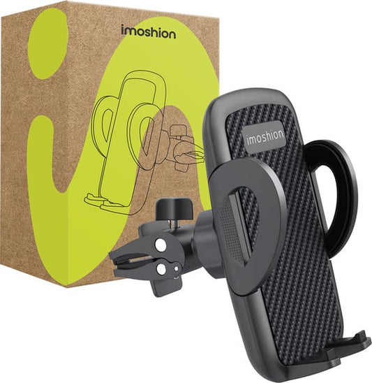 imoshion Telefonhalterung Auto-Belüftung - GSM-Halterung - Autozubehör - Einstellbar - Universal - Carbon - Telefonhalterungen Auto - Schwarz