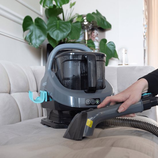 Achaté 5-in-1 Fleckenreiniger Pro - Dampf- und Heißwasserfunktion - 1300 W - 45,5 x 38,8 x 33 cm - Grau
