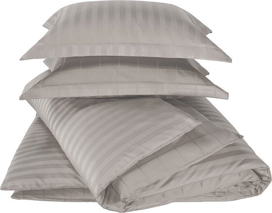 De Witte Lietaer Bettbezug Baumwolle Satin Zygo - Twin Jumeaux - 240 x 220 cm - Taupe