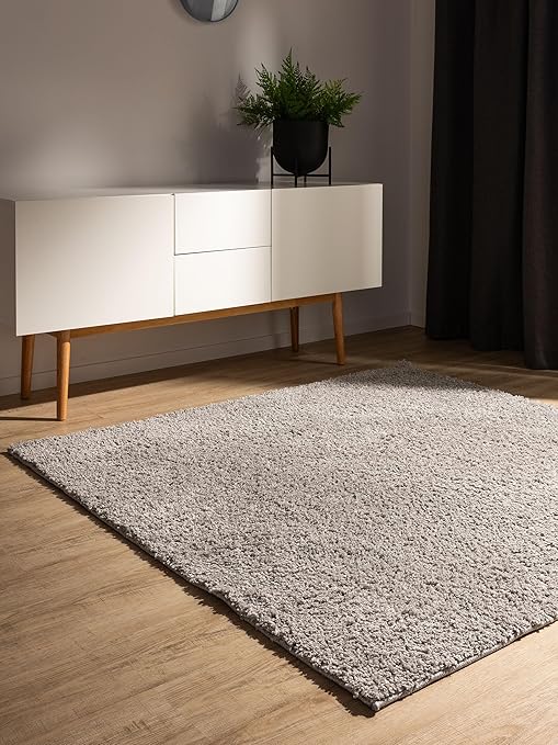 Benuta Essentials Teppich - Hellgrau - 160 x 160 cm