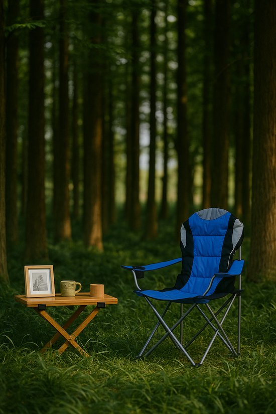 VDD - Campingstuhl - Klappstuhl - Campingstuhl faltbar - Campingstuhl - Campingstühle - Campingstuhl faltbar - faltbar - Becherhalter - blau
