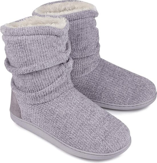 Hausschuhe Damen - Hausschuhe - Größe 40/41 - Grau - Rutschfest - Comfeet