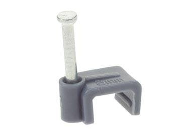Flachkabelklemme, grau, 8Mm (100St/Karton)