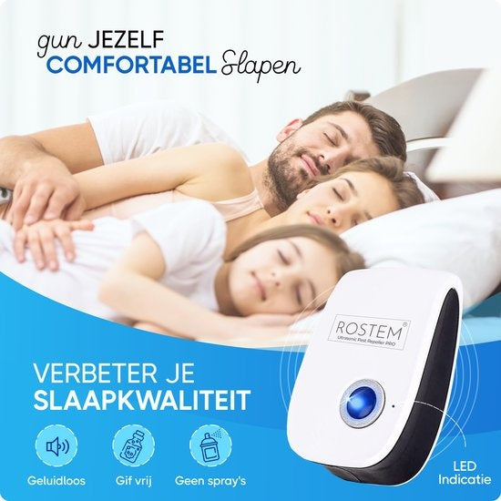 Rostem 4-Pack Ultraschall-Schädlingsvertreiber für Innenräume - Mäusebekämpfung - Insektenbekämpfung - Weiß