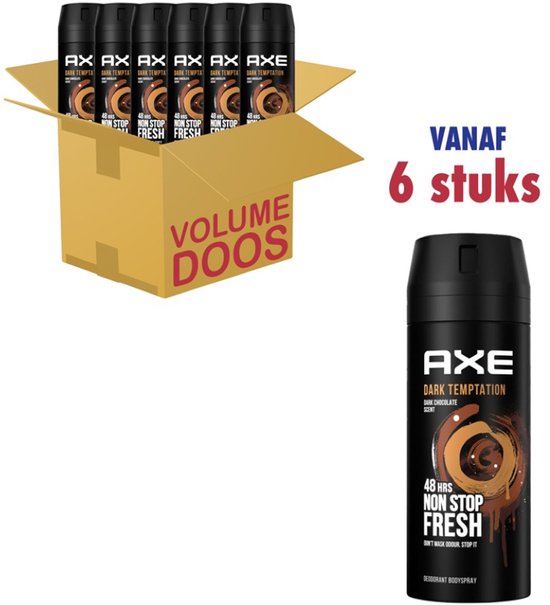 Axe – Deodorant – Spray – Dark Temptation – 48 Stunden – 150 ml x 6