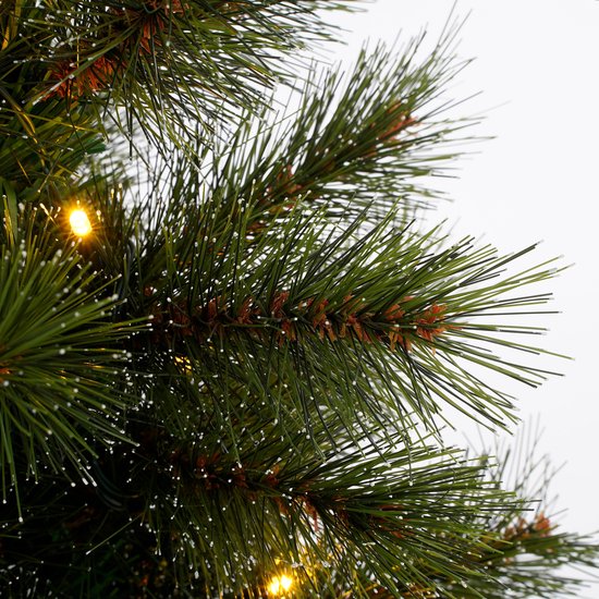 Black Box Trees Glendon Künstlicher Weihnachtsbaum im Topf mit 30 LED-Lichtern - H90 x Ø51cm - Grün