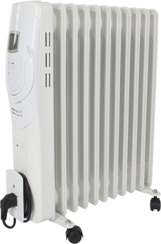 Perel Ã–lradiator, 11 Rippen, drei Heizstufen, LCD-Display, Timer, 2500 W