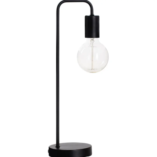 Atmosphera Tischlampe – Metall – E27 – 46 cm – Schwarz