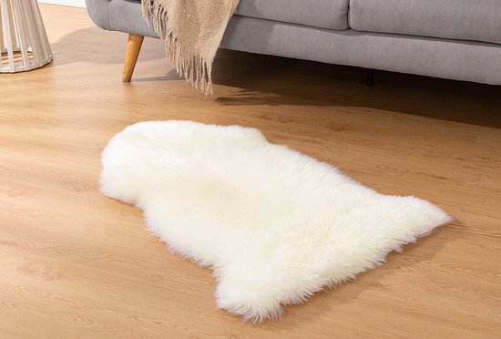 Home&Comfort Schafsfell - Creme - 90x60 cm - Weiches & warmes Schafsfell