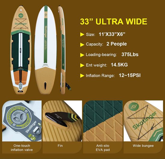 Skatinger Peninsula Trojan Horse aufblasbares Touring-SUP-Board – Komplettpaket