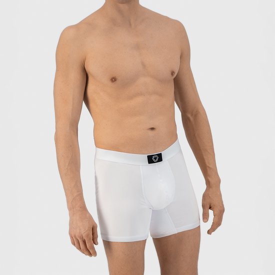 Fibershirts Anti-Sweat Boxershorts - Integriertes Schweißpolster - Atmungsaktives MicroModal - Anti-Transpiration - Herren - Größe XL - Weiß