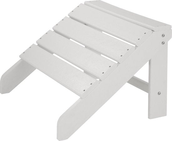 tectake - Fußhocker Lyn weiß- Fußhocker in Holzoptik - 404510