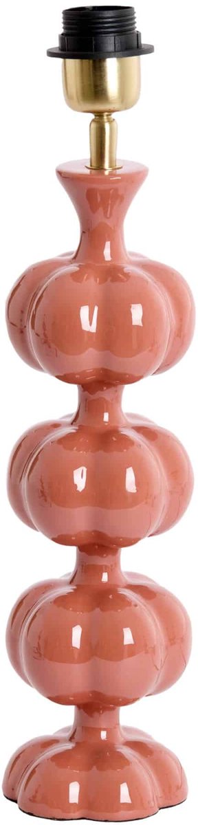 Light & Living Tischleuchte Caldas Ø10x38 cm - Orangefarbener Lampenfuß für Wohnzimmer & Schlafzimmer