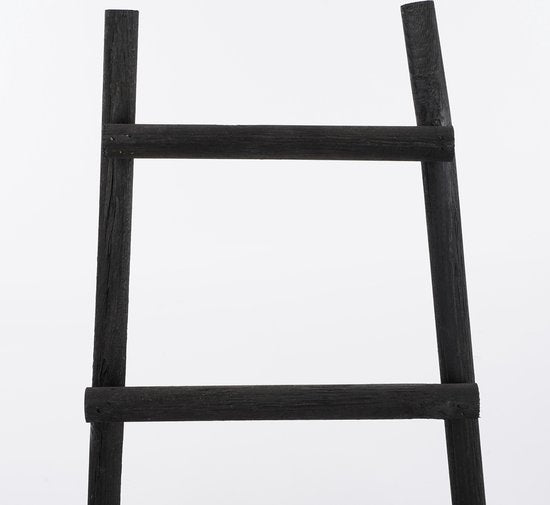 House of Seasons Leitergestell - L29 x B49 x H119 cm - Pappelholz - Schwarz