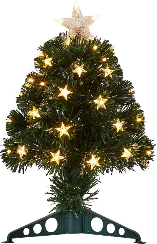 Luca Lighting Mercury Kunstweihnachtsbaum mit Glasfaserbeleuchtung – H 45 x Ø 25 cm – Grün