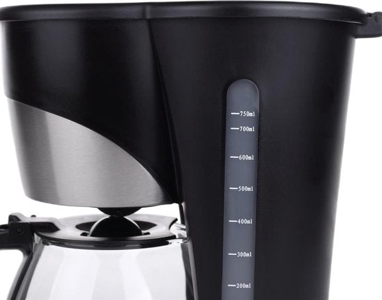 Tristar Kaffeemaschine CM-1235 – Filterkaffeemaschine 750 ml – Für den Campinggebrauch geeignet – Digitale Anzeige und Timer-Funktion – Glaskanne, herausnehmbarer Kaffeefilter – 7 Tassen – Schwarz