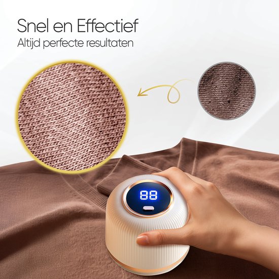 MostEssential Premium Elektro-Fusselentferner LR06 - Fusselentferner - USB-C Schnellladefunktion - Kabellos - Classic Edition