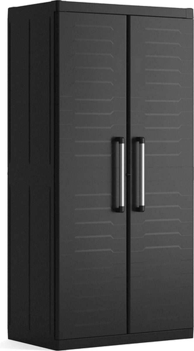 Keter Detroit XL Hochschrank - 4 Fachböden - 89x54x182cm - Schwarz