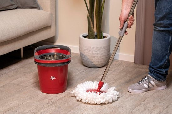 Dirt Devil Wischsystem mit Wringer - 16 L - 17âŒ€ x 98 - 118 CM - Rot