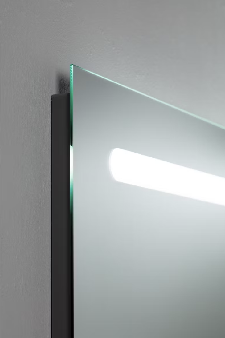Kame Match Smart-Badezimmerspiegel – 60 cm – Mattgrau – Mit LED-Beleuchtung, Bluetooth-Lautsprechern und Antibeschlagfunktion