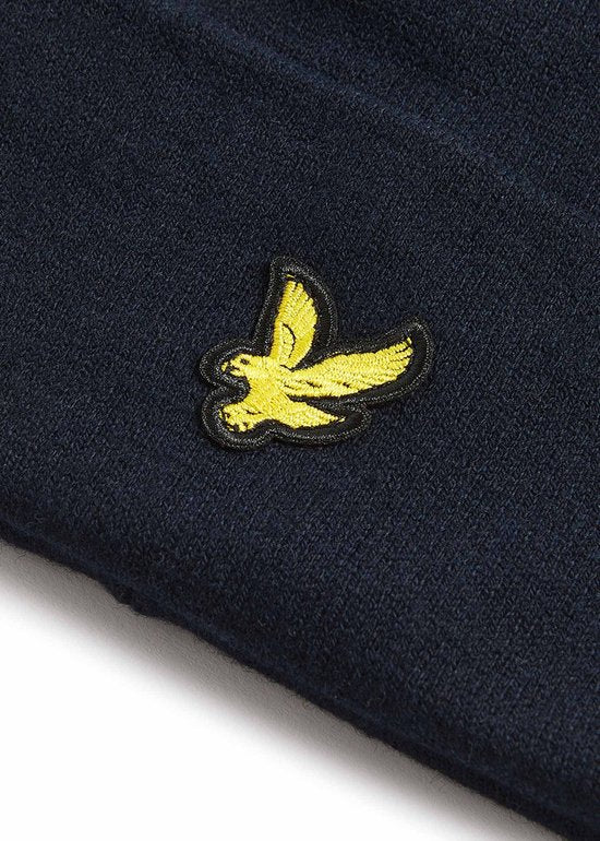 Lyle & Scott Mütze aus Wollmischung, Marineblau – Einheitsgröße – Herren