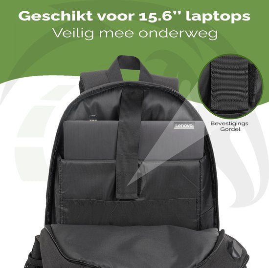 Travelhawk Rucksack - 28L - 15.6 Zoll - Laptop-Rucksack - Rucksäcke - Rucksack - Männer & Frauen - Wasserabweisend - Mit USB-Ladeanschluss