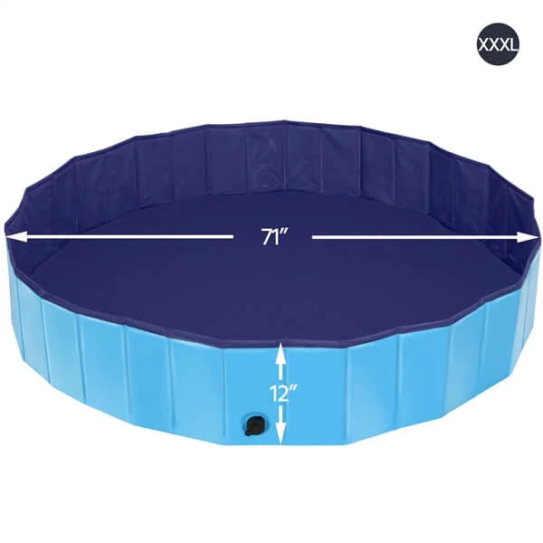 Yaheetech Faltbares Hundebad 100/120/140/160 x 30 cm – Rutschfeste Badewanne für Hunde