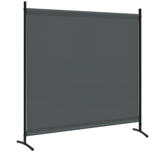 Woltu Paravent Sichtschutzwand - Dunkelgrau - 180 x 177 cm