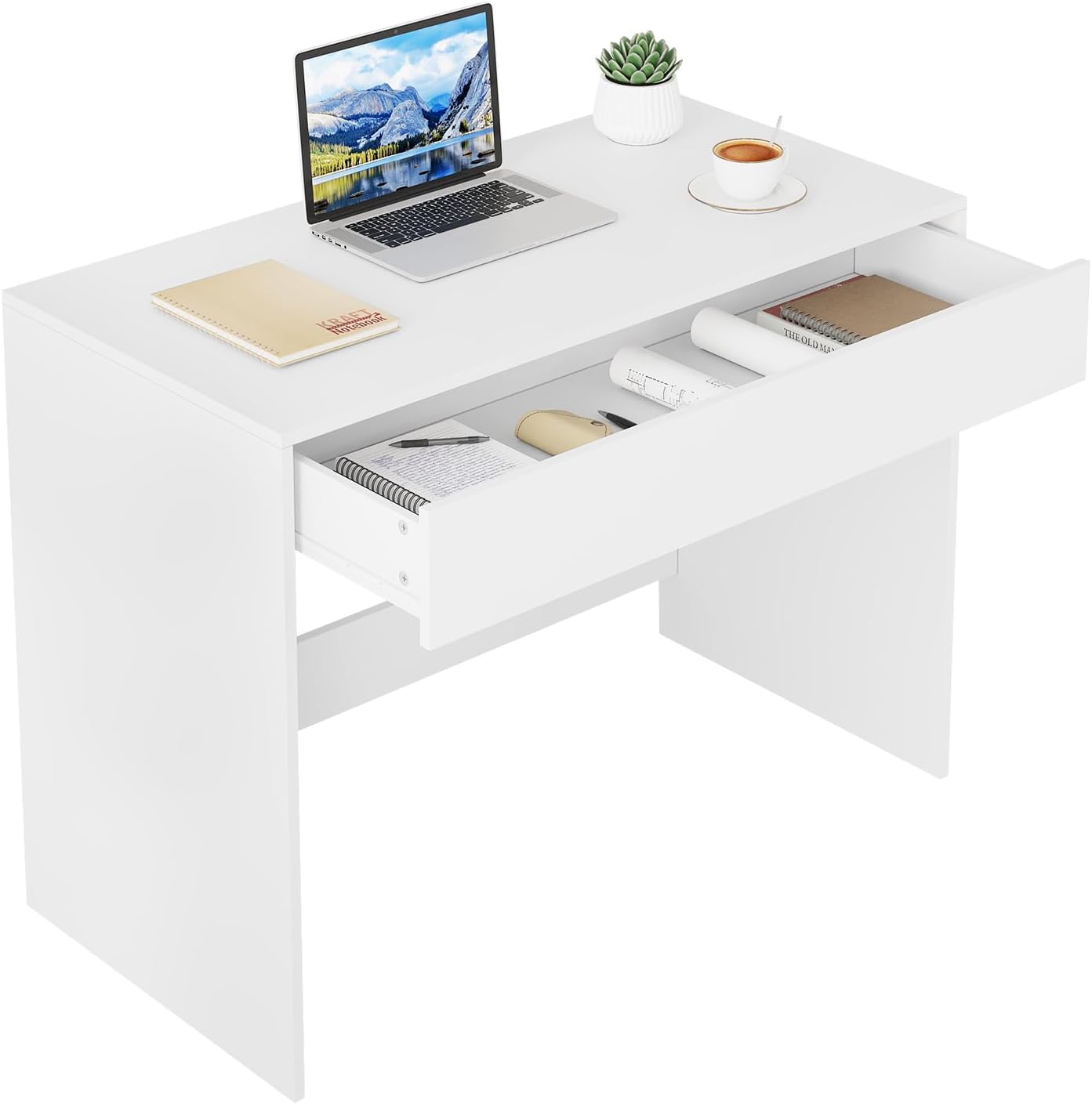 Woltu Ergonomischer Bürostuhl mit verstellbarer Kopfstütze und Rollen Schwarz