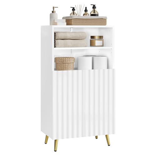 eSituro Bodenschrank Weiß 50 x 30 x 93 cm mit verstellbaren Einlegeböden