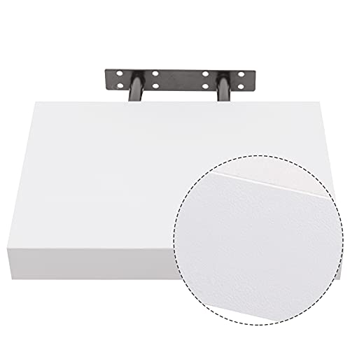 WOLTU RG9365ws-2 Schwebendes Wandregal - FSC Holz - Weiß - 60 x 15 x 5 cm