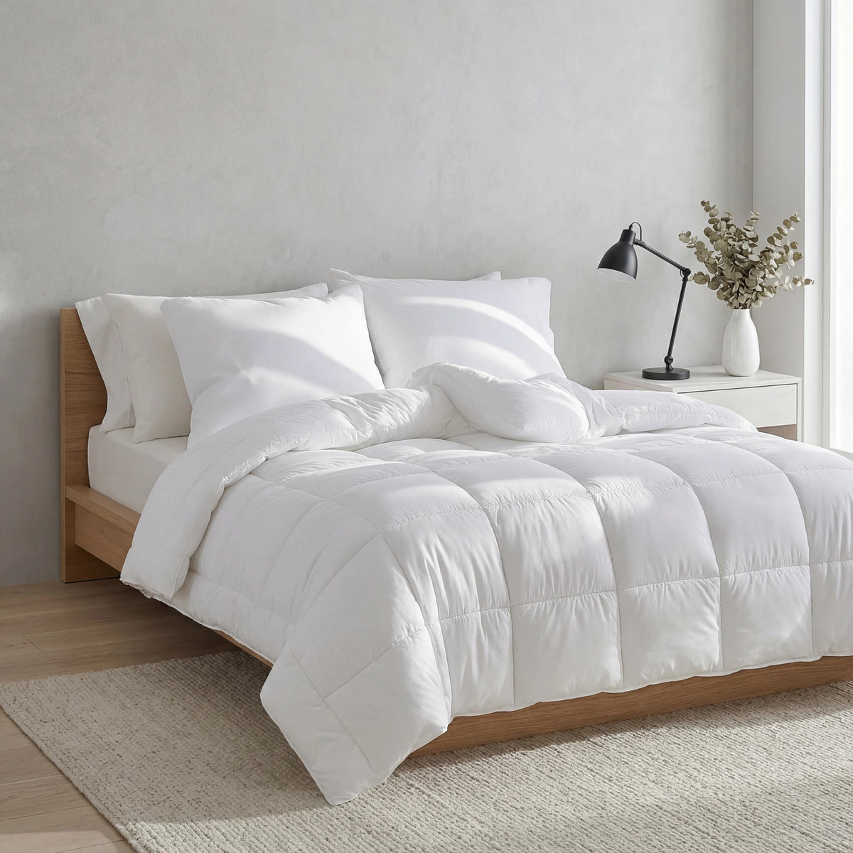 Bedsure 4-Jahreszeiten-Bettdecke 155 x 220 cm – Oeko-Tex-zertifiziert – Weiß
