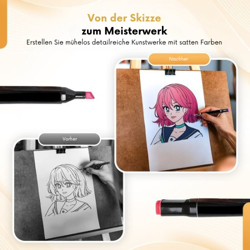 Woodley - Double-sided Markers - Doppelseitige Marker - Twinmarker - Für Erwachsene und Kinder - 168 Farben