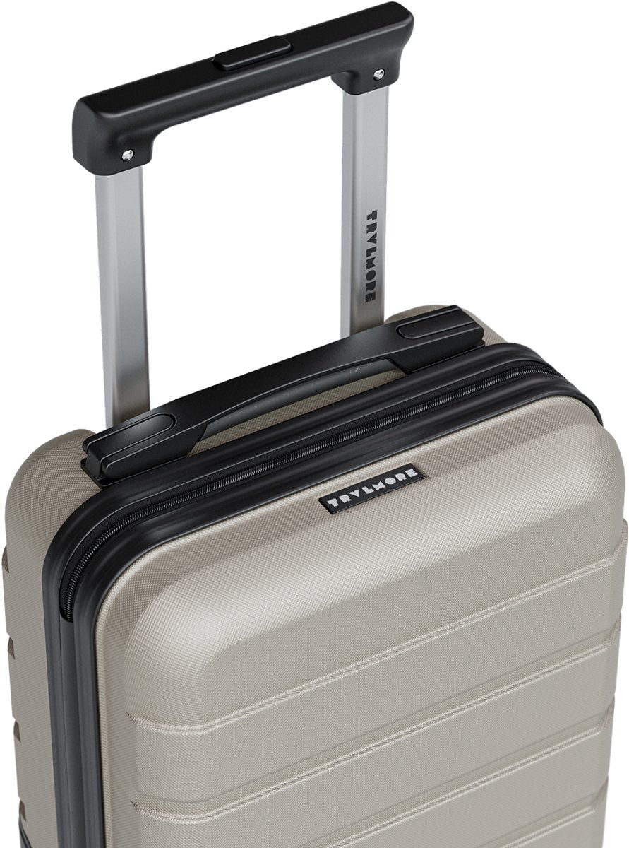 TRVLMORE Handgepäckkoffer 40 x 30 x 20 cm – 24 l – Unter-dem-Sitz-Größe – TSA-Schloss – 2 Rollen – Champagner
