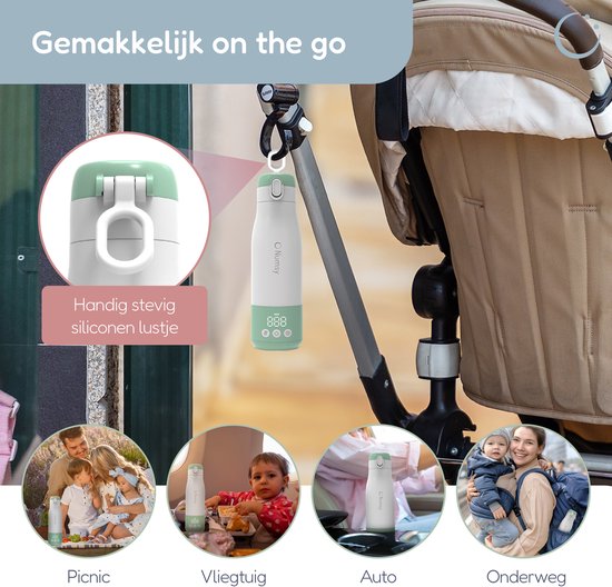 Numsy Thermosflaschenwärmer für unterwegs - Kabellos - Alle Marken - 350 mL