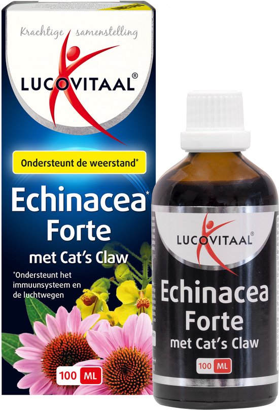 Lucovitaal – Echinacea Cat's Claw Tropfen zur Stärkung der Abwehrkräfte – 100 ml – Nahrungsergänzungsmittel