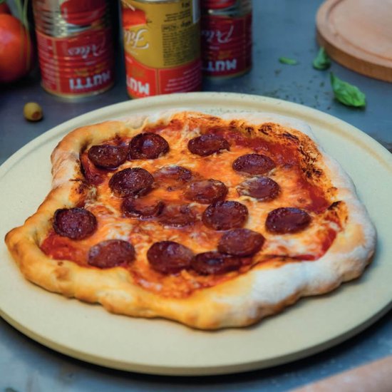 Boska Pizzastein Deluxe L - für Backofen & BBQ - Krustenpizza - Ø 35 cm - BBQ-Zubehör