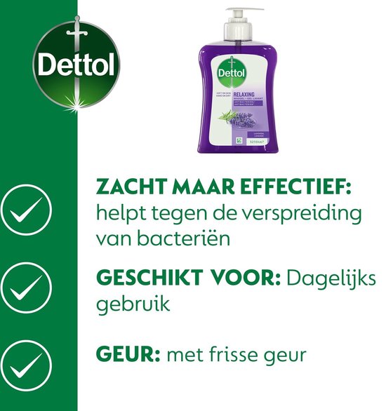 Dettol Waschgel - Beruhigend mit Lavendel- und Traubenextrakten - Handseife - 250 ml