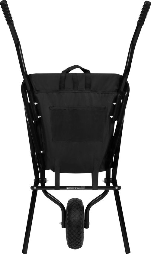 VONROC Klappbare Schubkarre - 50 Liter - 30 kg Ladekapazität - Ideal für die Entsorgung von Gartenabfällen
