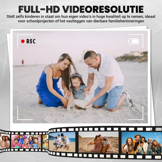 K&L Digitalkamera – Fotokamera – Kompaktkamera – Vlog-Kamera – Für Kinder – Inklusive 32 GB – Rosa