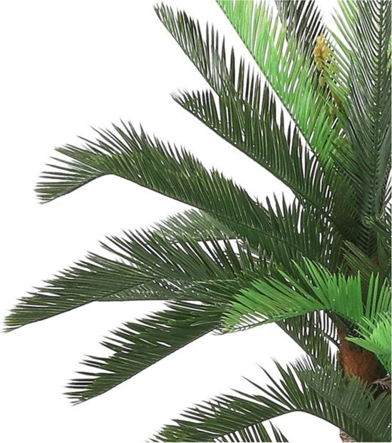 Mica Decorations große Cycas-Palme als Kunstpflanze – grün – H 150 x T 95 cm – Spitzenqualität